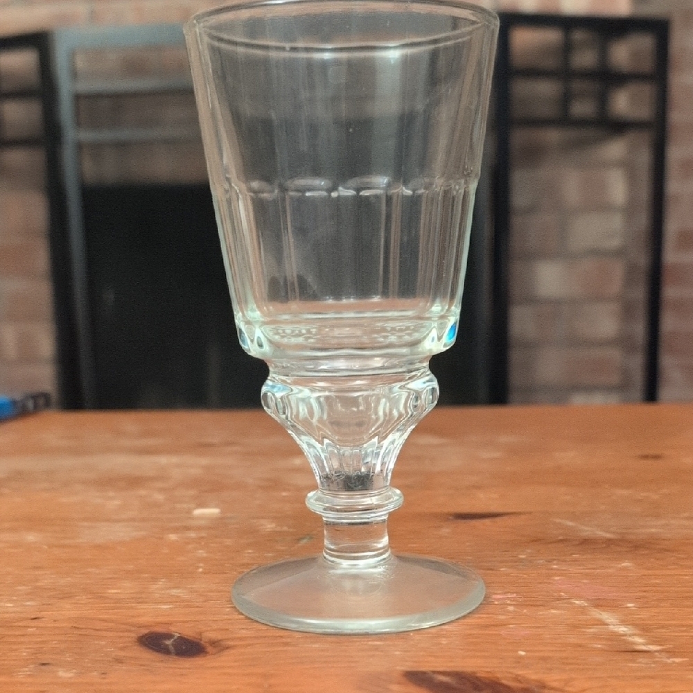 Pair Of  Glass Absinthe Glasses Goblets with Spoons - Picture 2 of 3